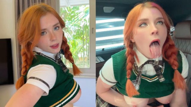 British Student Sucked Off A Stranger In Car, Invi射精骚逼挑逗萝莉性交