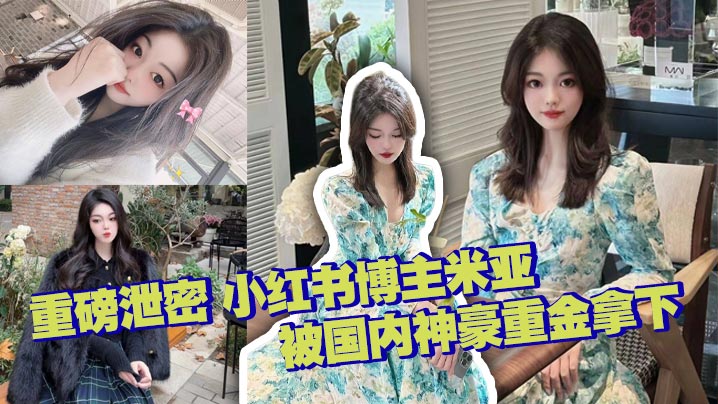 重磅泄密 小红书博主米亚 被国内神豪重金拿下 极品颜值 完美露脸 各种情趣内衣极致诱惑 无套内射 有钱真好啊